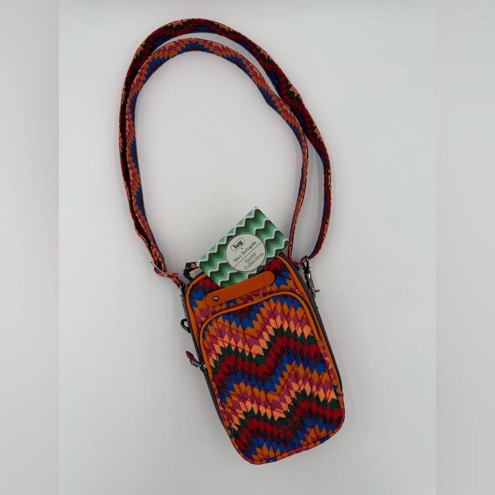 Lug Skeeter Mini B Crossbody Bag. Bargello Mountains Print.